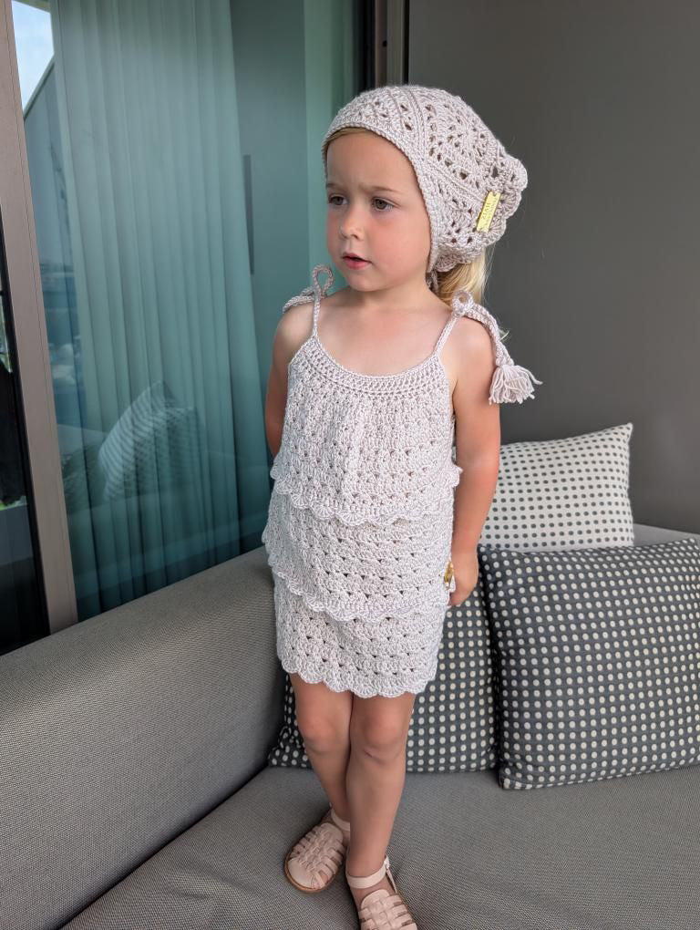 (0-4 Years)The Ziah Scallop Detailed Dress