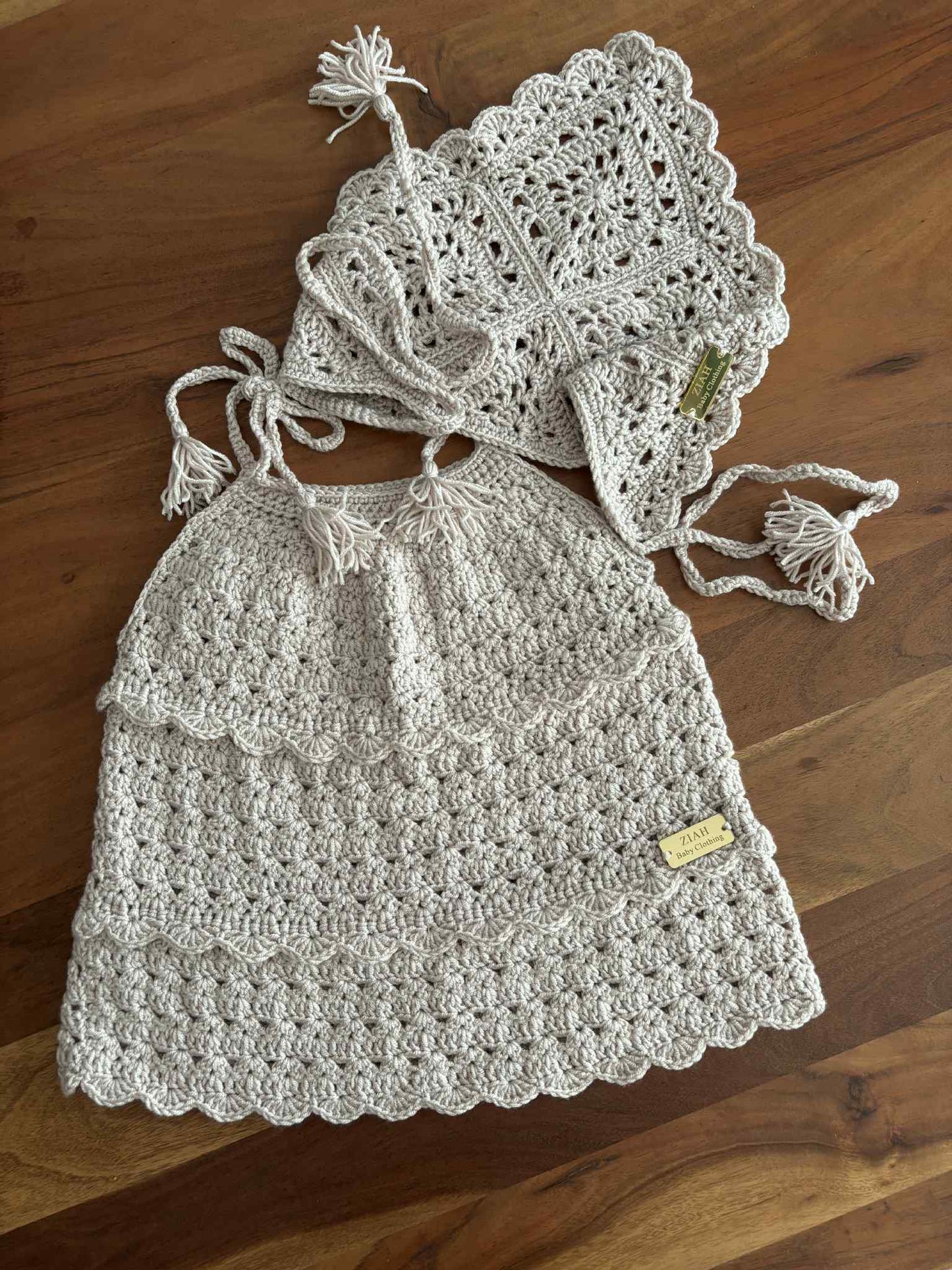 (0-4 Years)The Ziah Scallop Detailed Dress