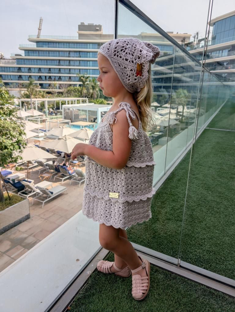 (0-4 Years)The Ziah Scallop Detailed Dress