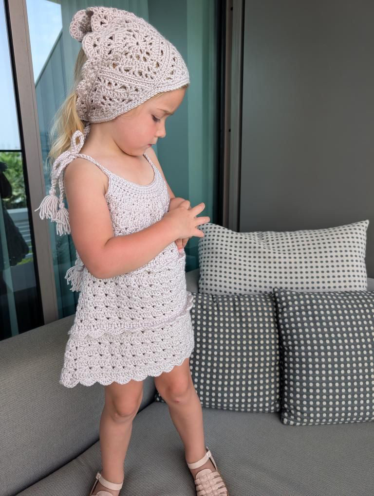 (0-4 Years)The Ziah Scallop Detailed Dress