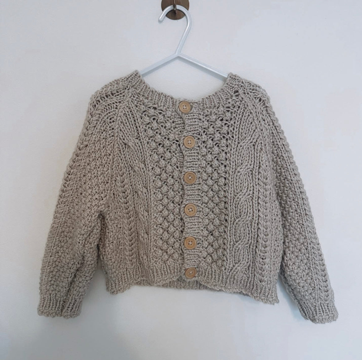 Cable Knit Ziah Unisex Cardigan or Jumper
