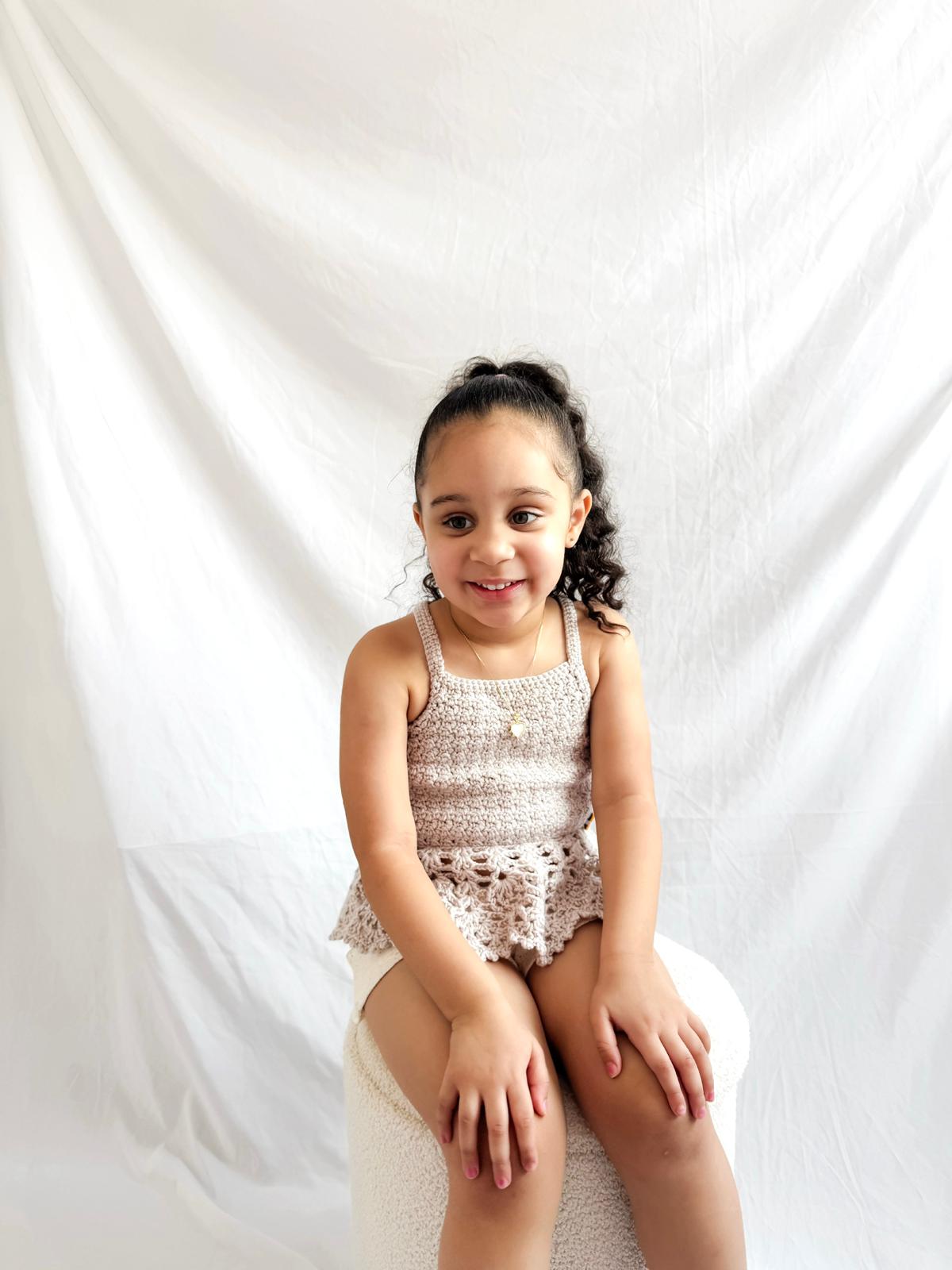 26S - Ziah Detailed Cross Crochet Top