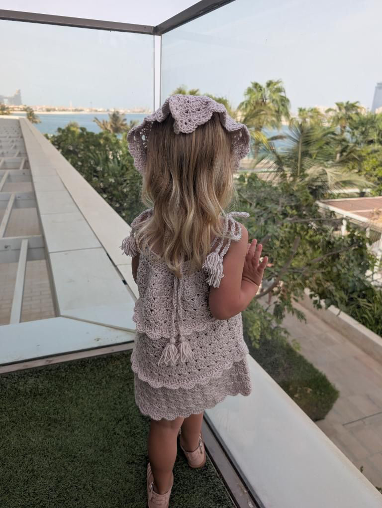 (0-4 Years)The Ziah Scallop Detailed Dress