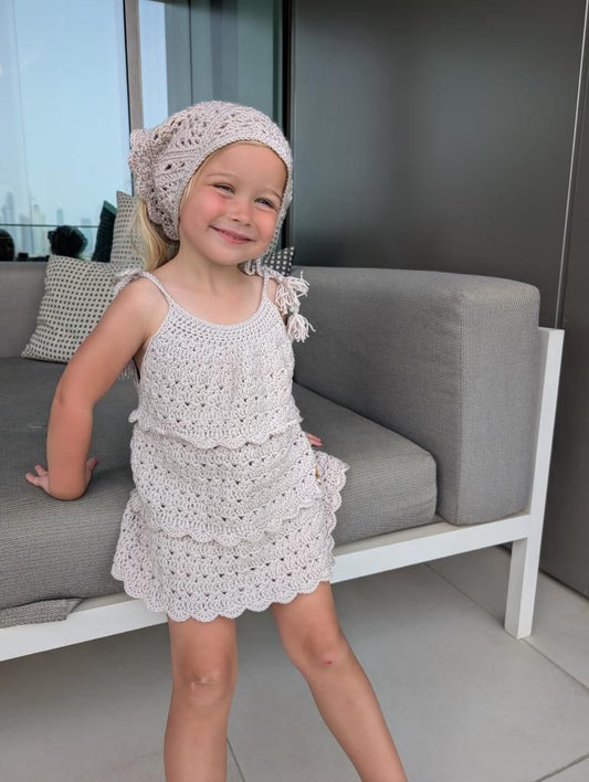 (5-10 Years) The Ziah Scallop Detailed Dress